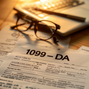 Image of a 1099-DA form