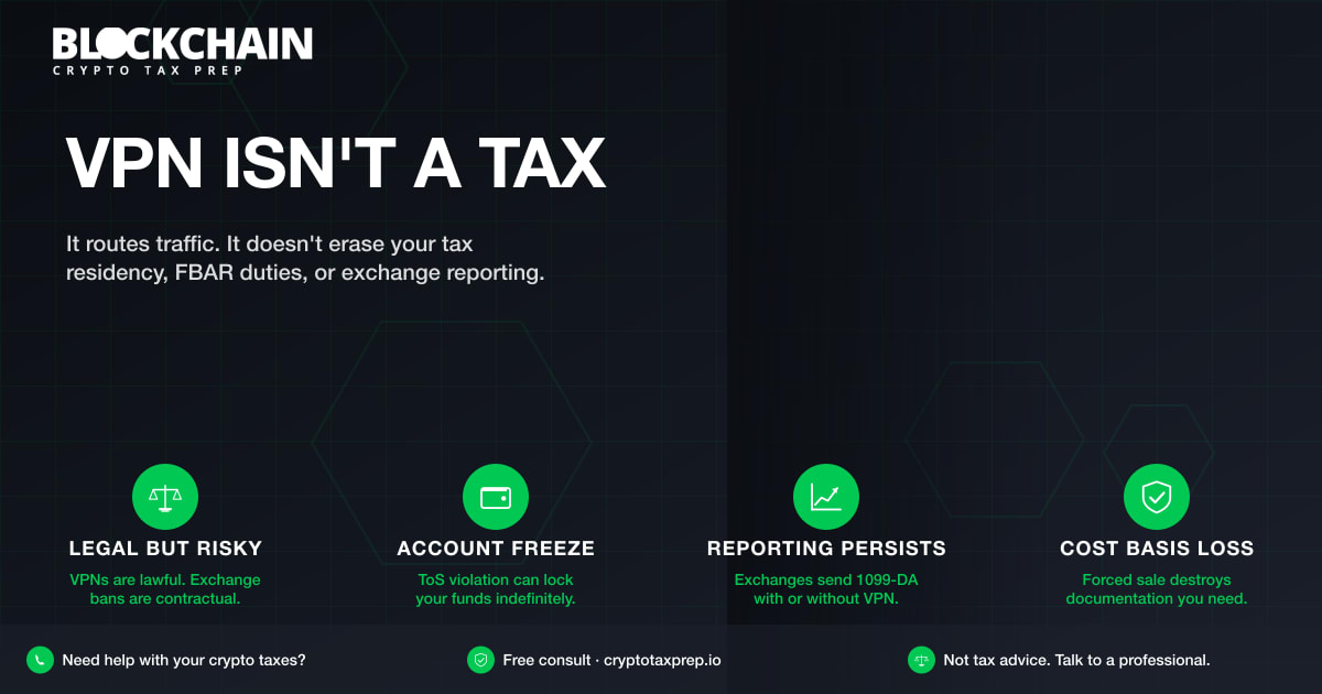VPNs and Crypto Taxes: What the IRS Actually Sees