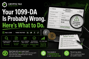 Crypto tax extension deadline October 15 with 1099-DA reconciliation checklist and calendar